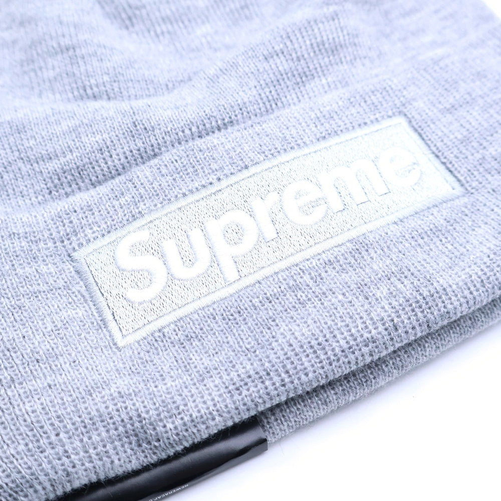 SUPREME(シュプリーム) 24AW ×New Era Box Logo Beanie ニューエラ ボックスロゴ ビーニー ニット帽 帽子 グレー