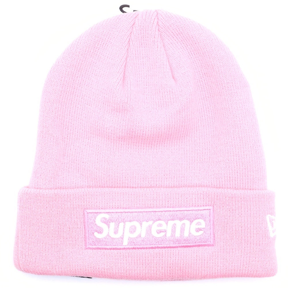 SUPREME(シュプリーム) 24AW ×New Era Box Logo Beanie ニューエラ ボックスロゴ ビーニー ニット帽 帽子 ピンク