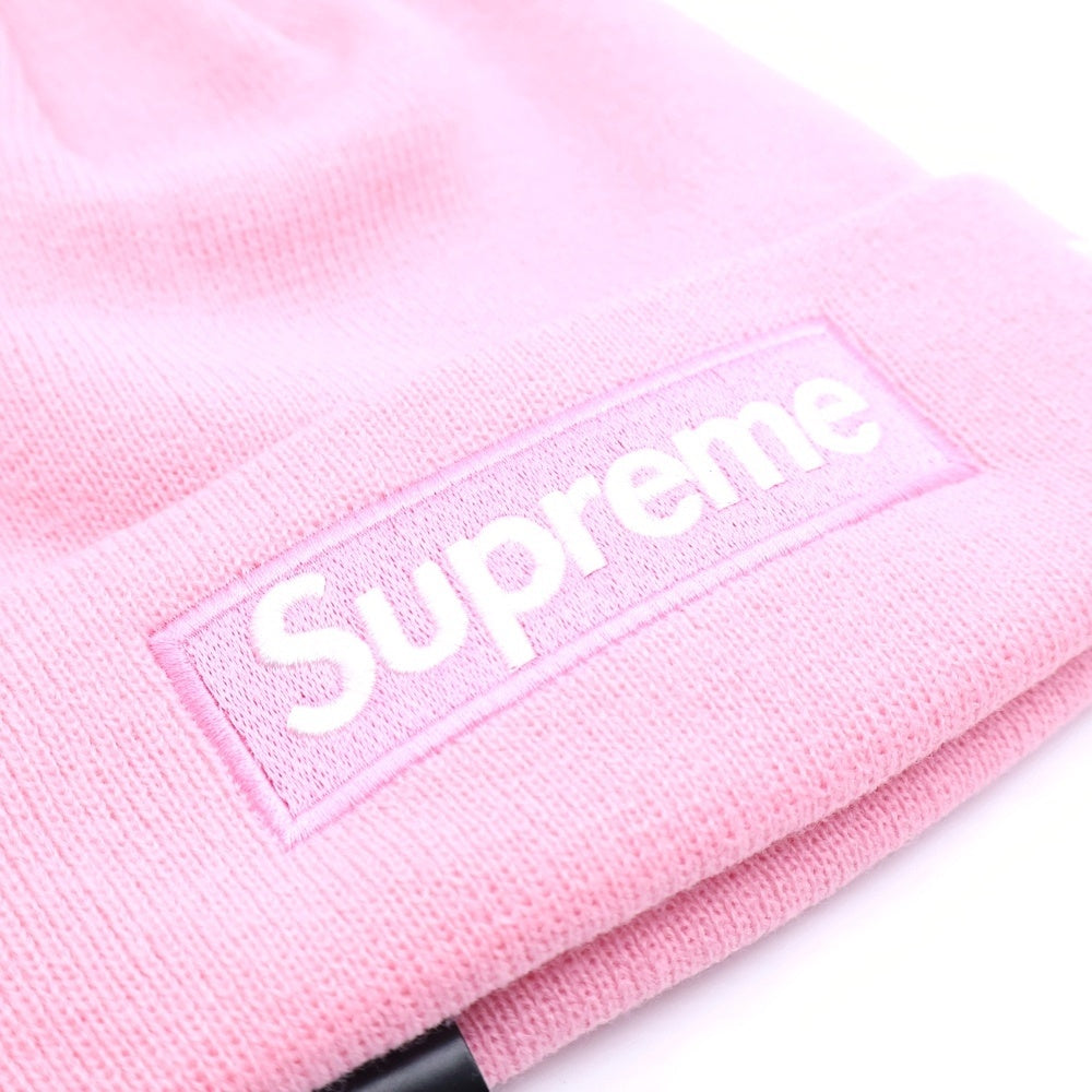 SUPREME(シュプリーム) 24AW ×New Era Box Logo Beanie ニューエラ ボックスロゴ ビーニー ニット帽 帽子 ピンク