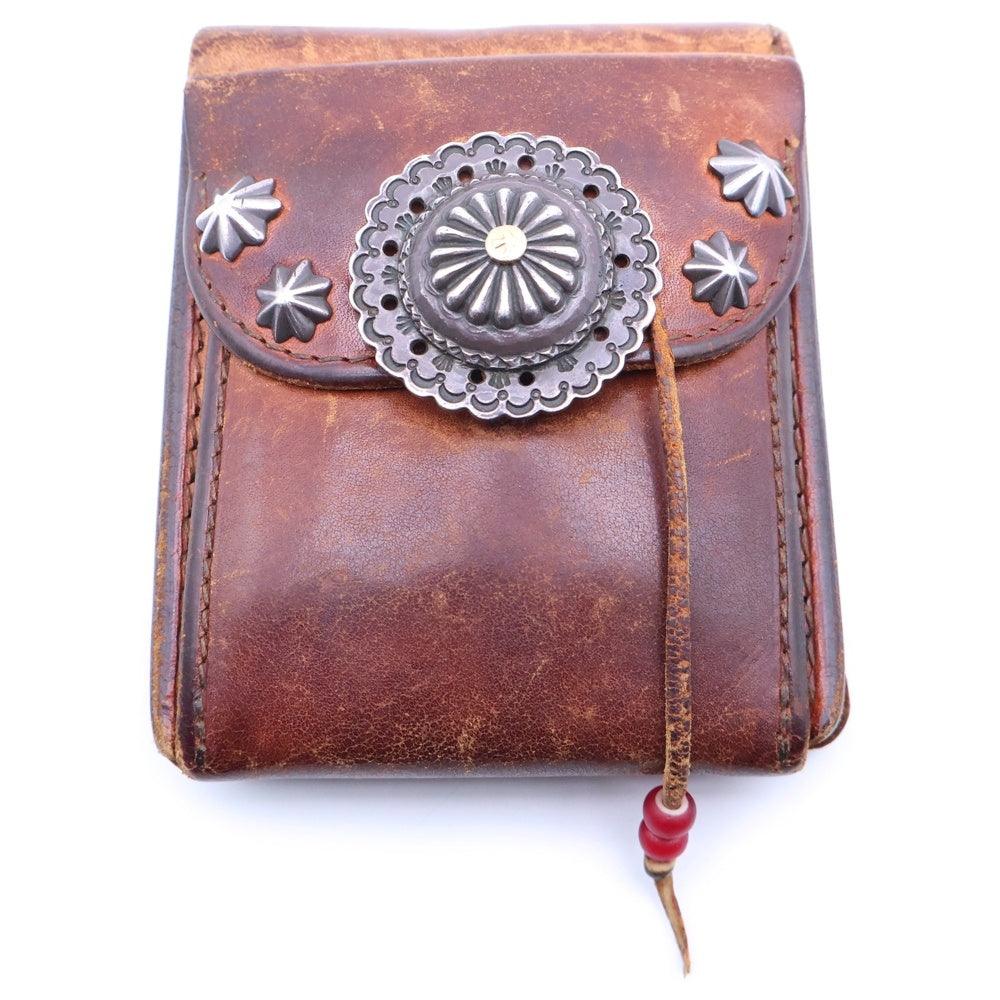 goro's(ゴローズ) K18付きフラワーコンチョ大 カスタム財布 シルバーゴールド