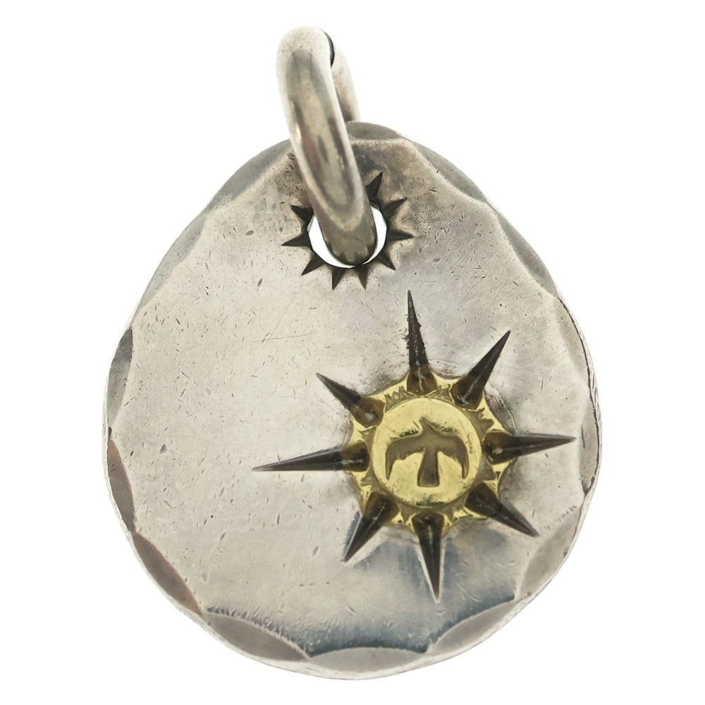 goro's(ゴローズ) 印台ズレ たたきメタル 小 ペンダントトップ シルバー/ゴールド BGA069