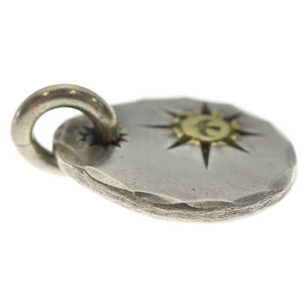 goro's(ゴローズ) 印台ズレ たたきメタル 小 ペンダントトップ シルバー/ゴールド BGA069