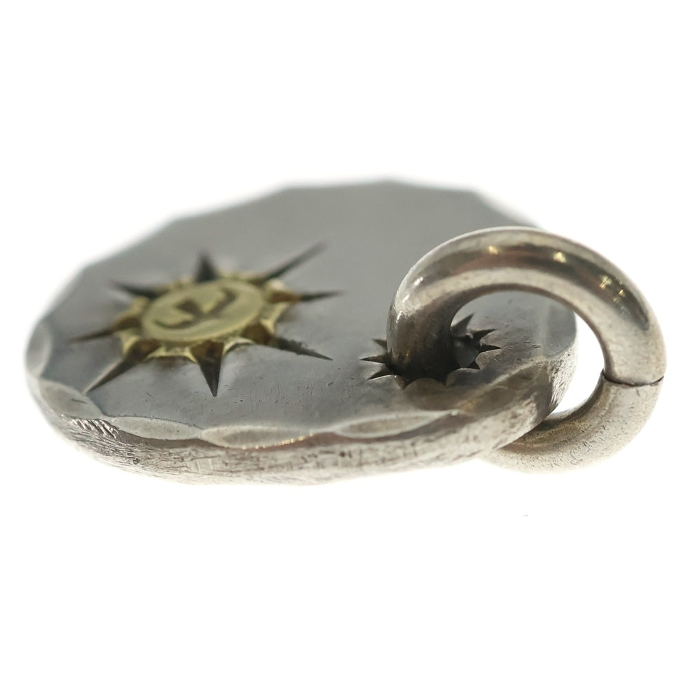 goro's(ゴローズ) 印台ズレ たたきメタル 小 ペンダントトップ シルバー/ゴールド BGA069