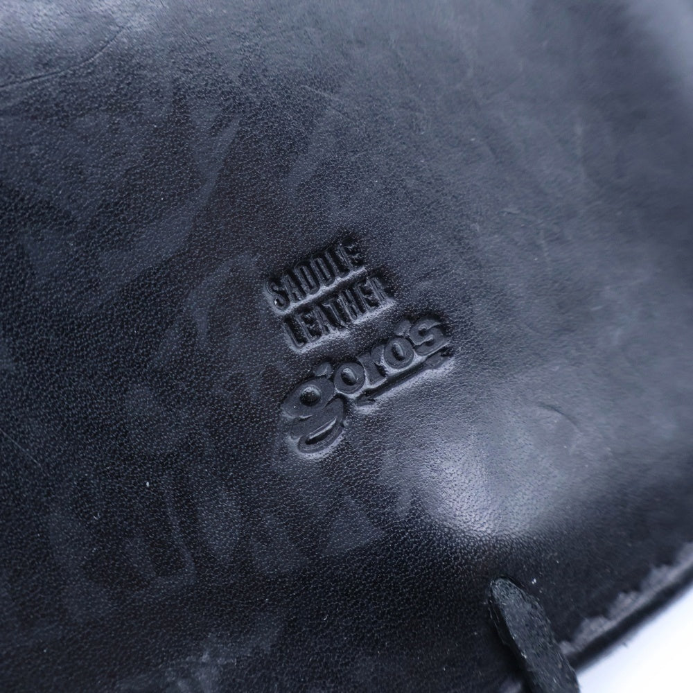 goro's(ゴローズ) K18付きコンチョ SVアポロコンチョカスタム角型小銭入れ ブラック/シルバー