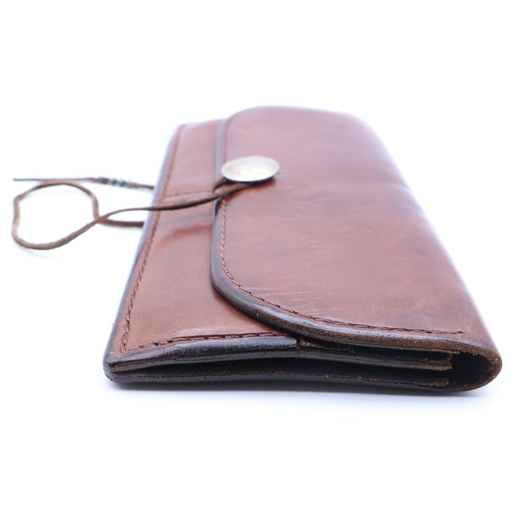 goro's(ゴローズ) コンチョ付き レザーウォレット 二つ折り長財布 ブラウン