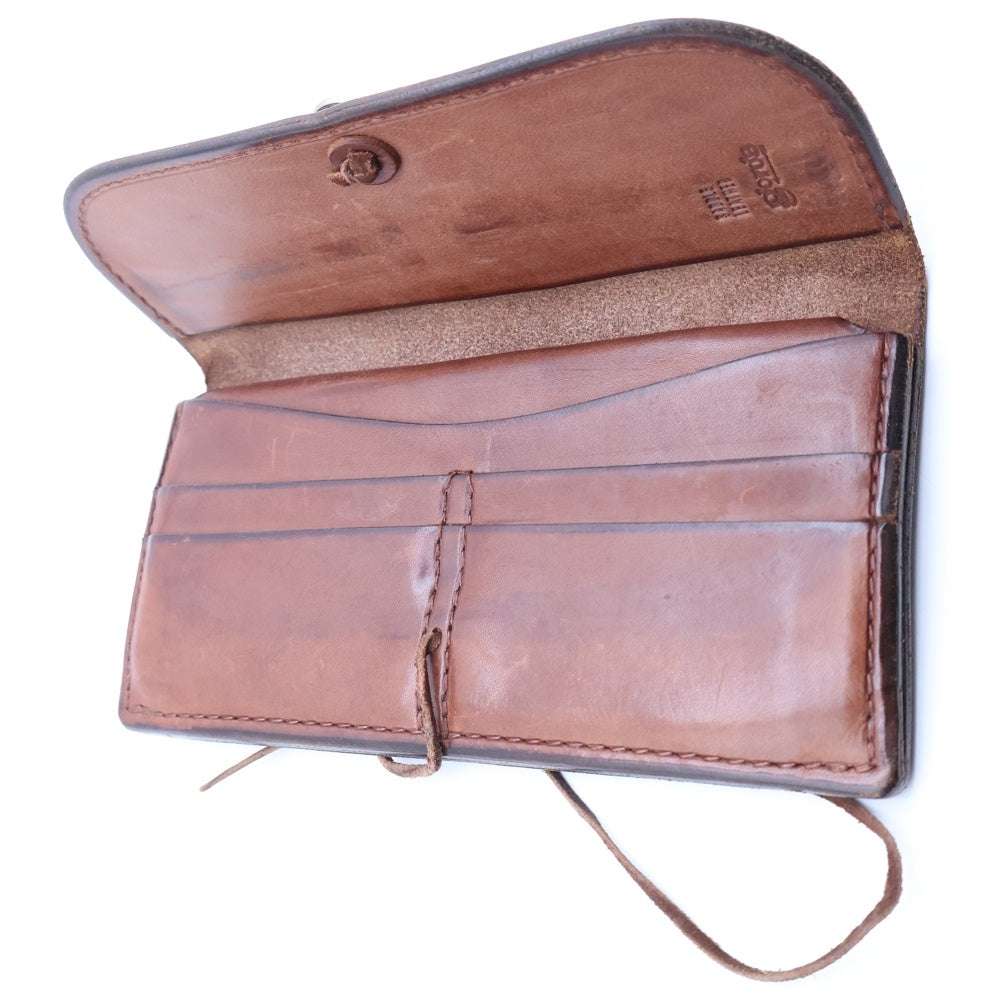 goro's(ゴローズ) コンチョ付き レザーウォレット 二つ折り長財布 ブラウン