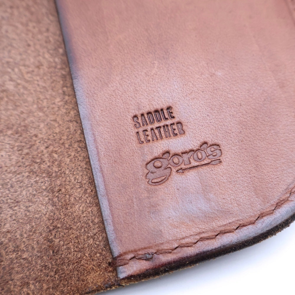 goro's(ゴローズ) コンチョ付き レザーウォレット 二つ折り長財布 ブラウン