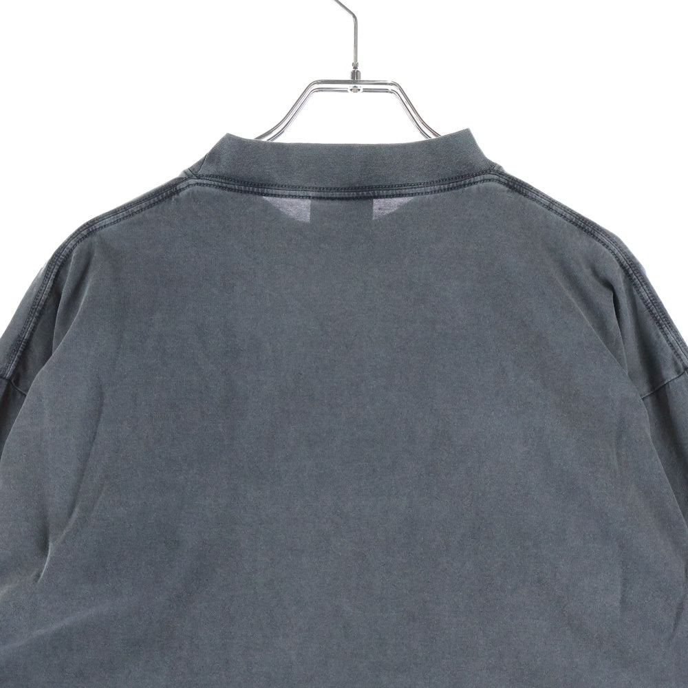 BALENCIAGA(バレンシアガ) 25SS Tbilisi Large fit T-Shirt ユーズド加工ラージフィットプリント長袖Tシャツ 819022 TRVQ7 グレー