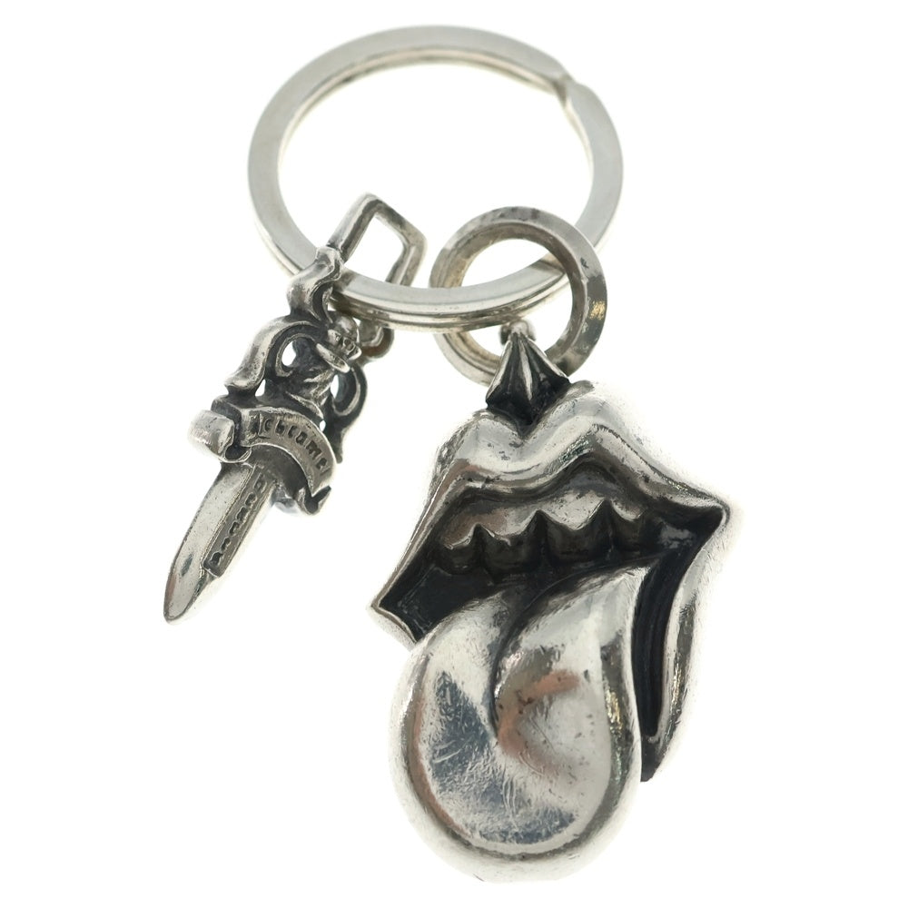 CHROME HEARTS(クロムハーツ) RT&No5 SPLIT RING W/ #5 DAGGER KEYCHEAIN リップアンドタン スプリット #5ダガー シルバーキーリング