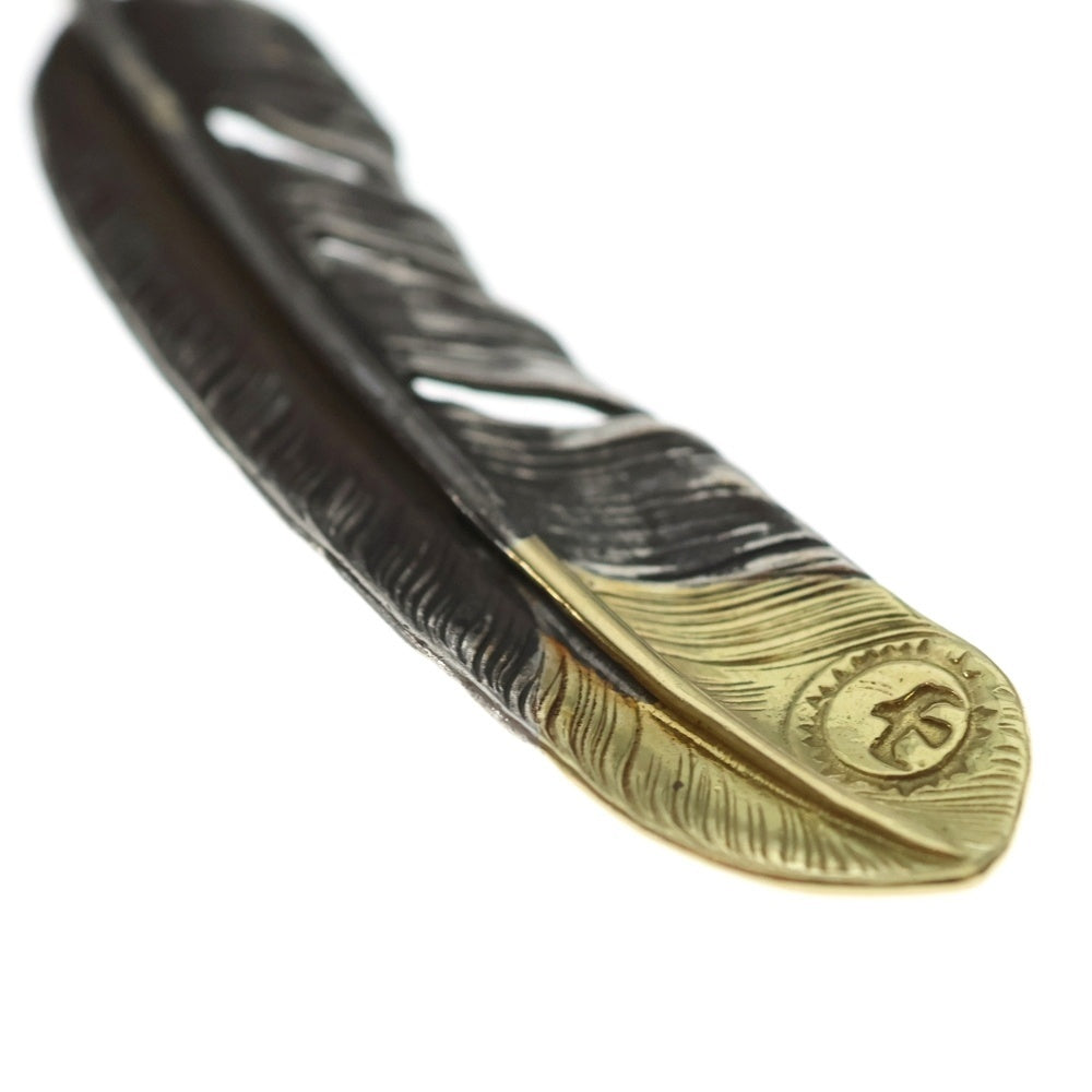 goro's(ゴローズ) 【現行】先金特大フェザー 右向き ペンダントトップ シルバー/ゴールド BGA008