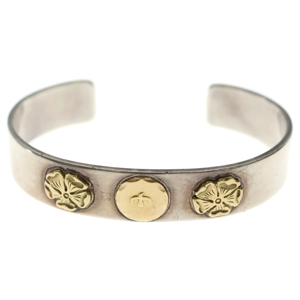 goro's(ゴローズ) ダブルローズ平打ちブレス バングル シルバー/ゴールド BGA111