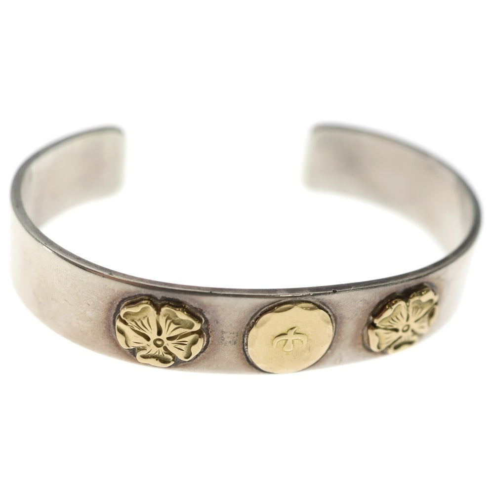 goro's(ゴローズ) ダブルローズ平打ちブレス バングル シルバー/ゴールド BGA111