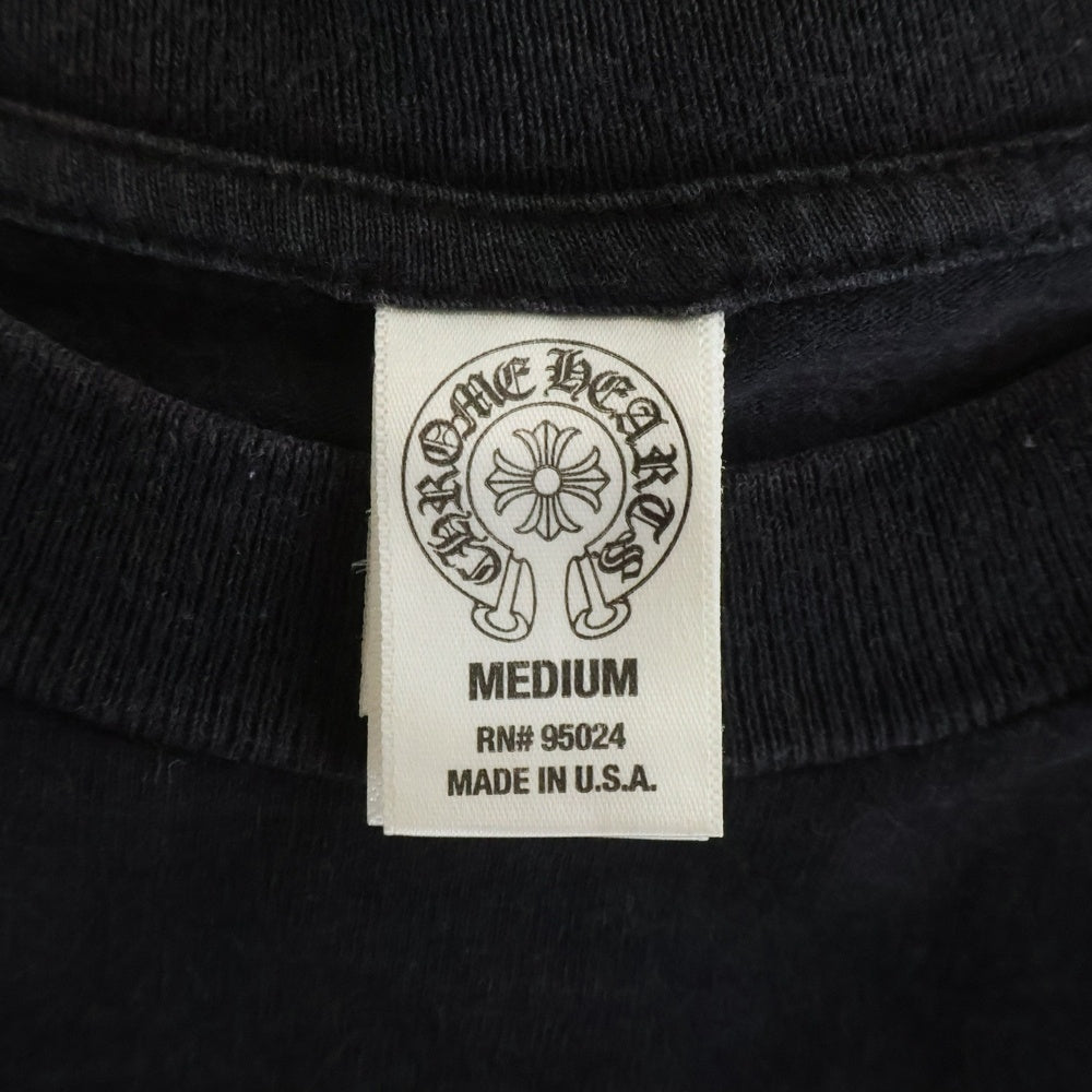 CHROME HEARTS(クロムハーツ) OLD MADE IN HOLLYWOOD CHプラスロゴ ポケット半袖Tシャツ ブラック