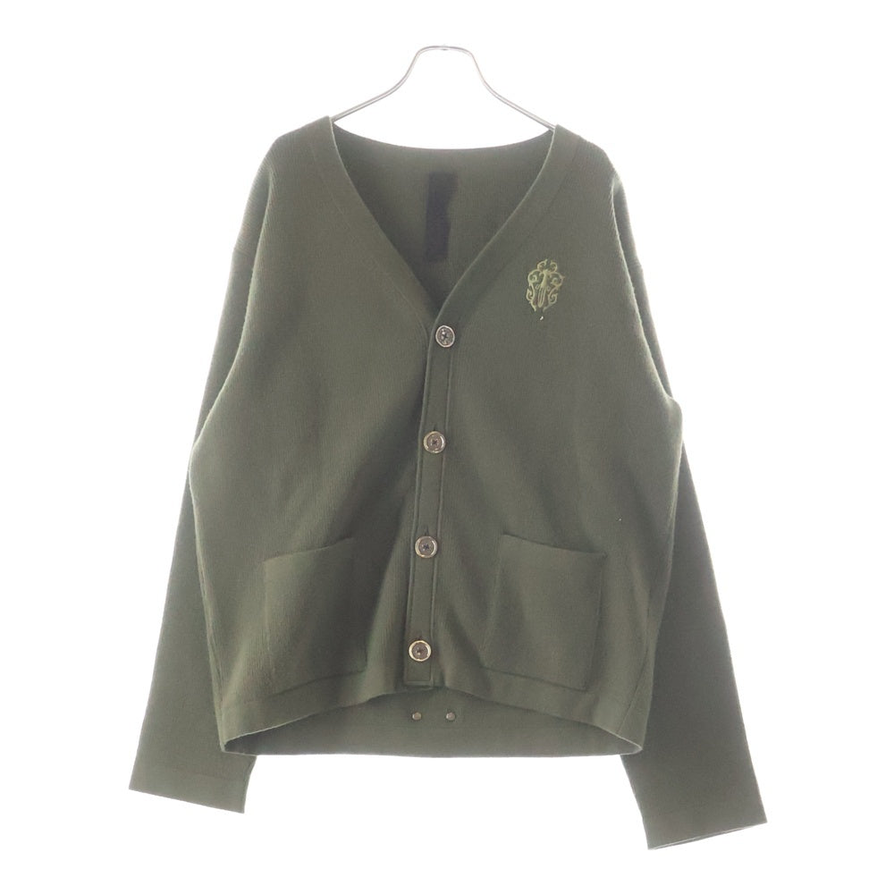 CHROME HEARTS クロムハーツ SWTR U REGULATOR CARDI ヴァインダガーカシミアニットカーディガン カーキ CHROME HEARTS(クロムハーツ) SWTR U REGULATOR CARDI ヴァインダガー