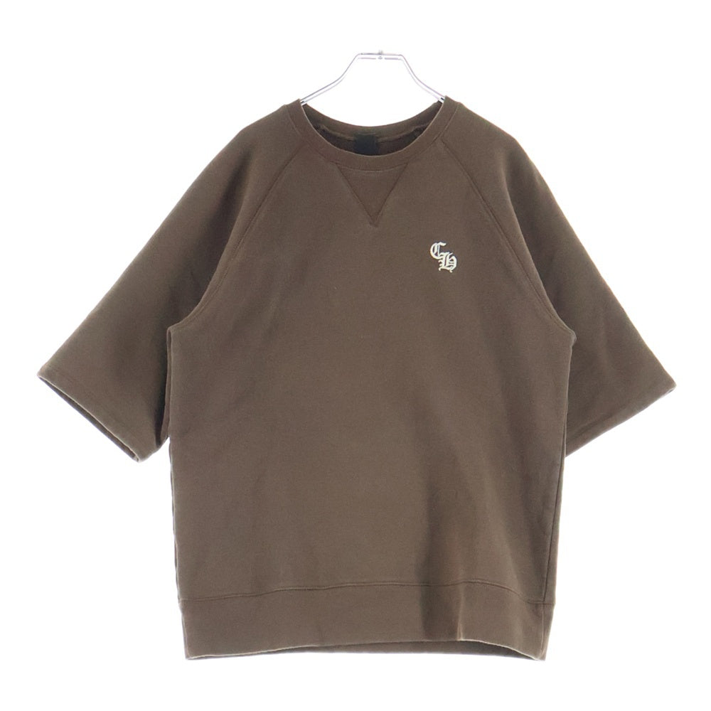CHROME HEARTS(クロムハーツ) Y NOT SLO RIDE 胸CH刺繍半袖スウェット半袖Tシャツ ブラウン