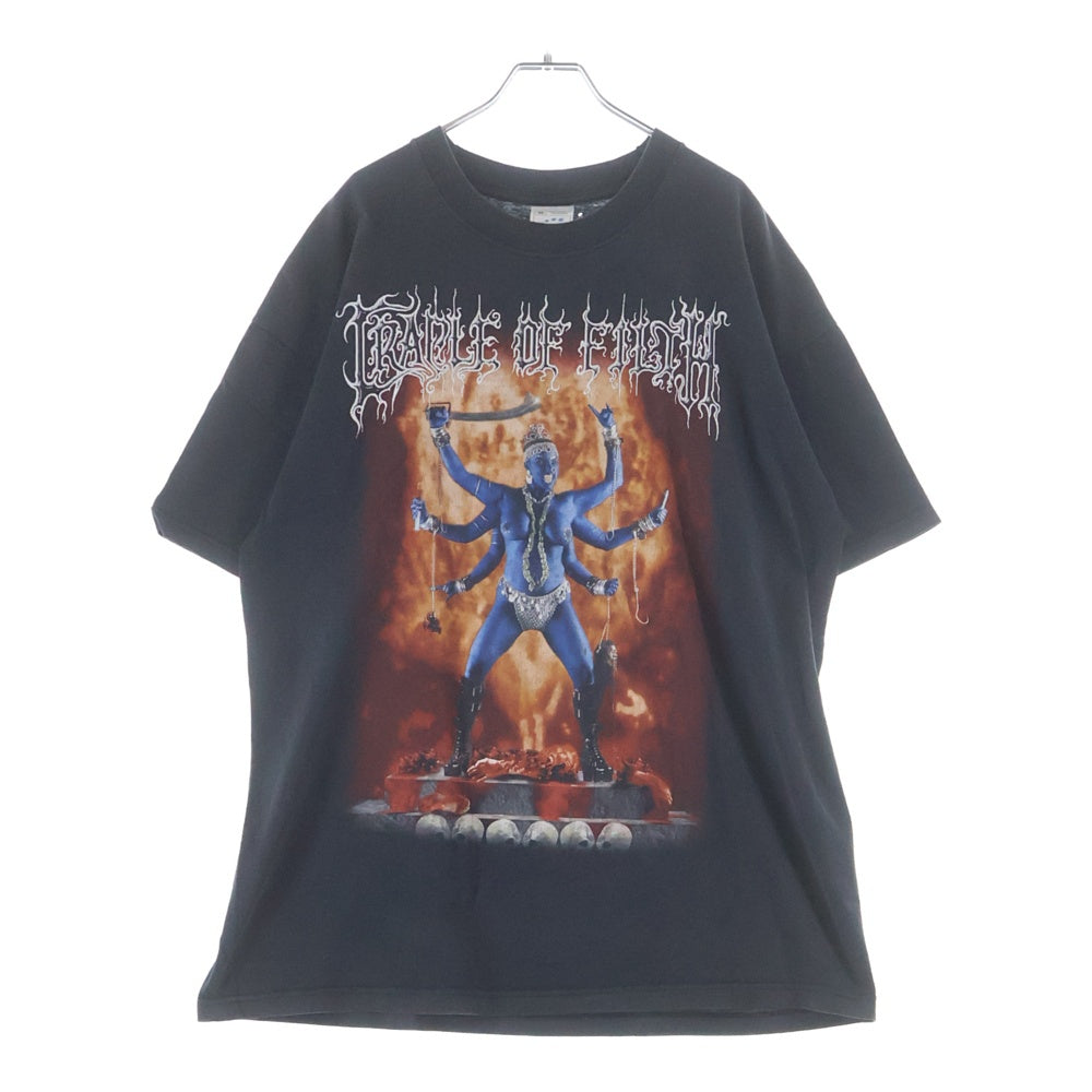 VINTAGE(ヴィンテージ) 00s VINTAGE CRADLE OF FILTH DESTROYER OF WORLDS 2000 クレイドル オブ フィルス バンド両面プリント半袖Tシャツ カットソー ブラック