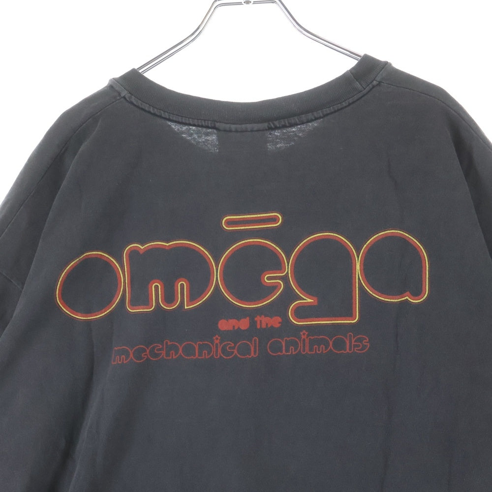 VINTAGE(ヴィンテージ) 90s MARILYN MANSON OMEGA AND THE MECHANICAL ANIMALS Rock Is Dead マリリンマンソン 両面プリント半袖Tシャツ カットソー ブラック
