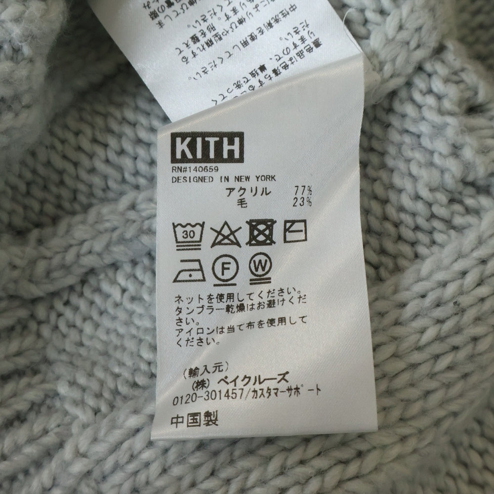 KITH(キス) Davidson Mockneck デイビッドソンモックネックニットセーター グレー