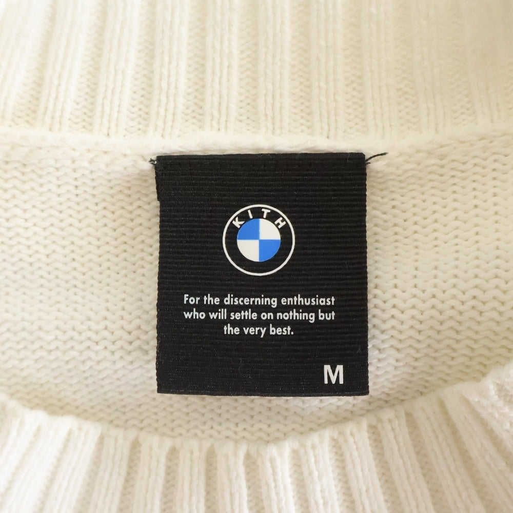 KITH(キス) 20AW×BMW Vintage Roundel Sweater ビーエムダブリュー ヴィンテージロゴニットセーター ホワイト