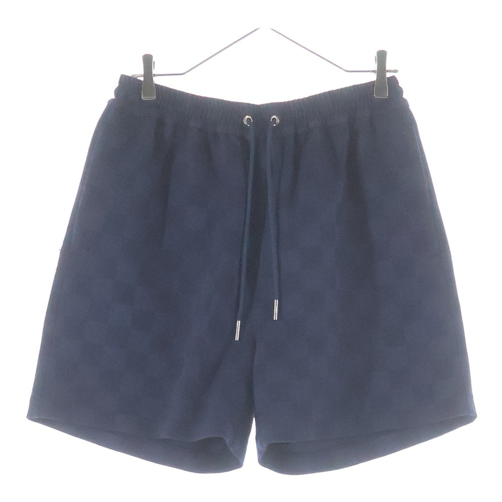 KITH(キス) 24SS Double Knit Fairfax Short ニットチェッカーショーツ ハーフパンツ ネイビー