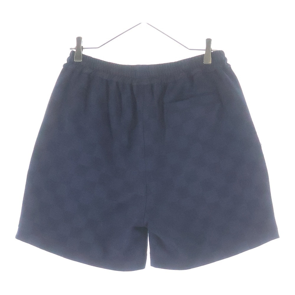 KITH(キス) 24SS Double Knit Fairfax Short ニットチェッカーショーツ ハーフパンツ ネイビー