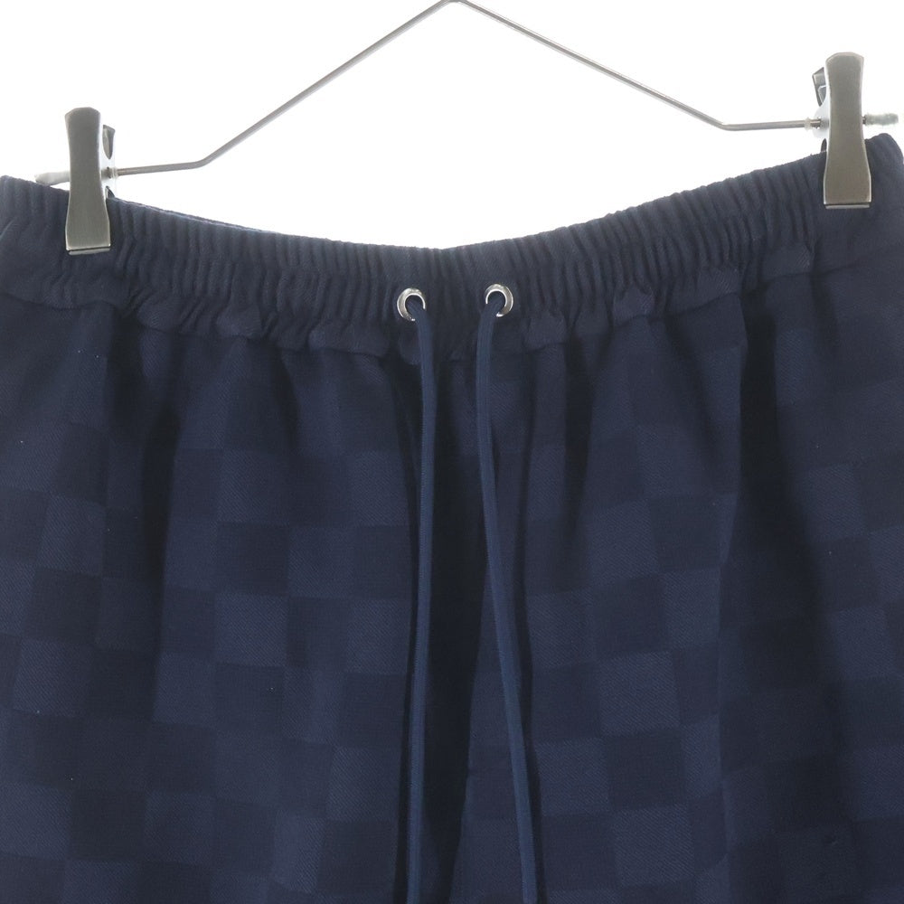 KITH(キス) 24SS Double Knit Fairfax Short ニットチェッカーショーツ ハーフパンツ ネイビー
