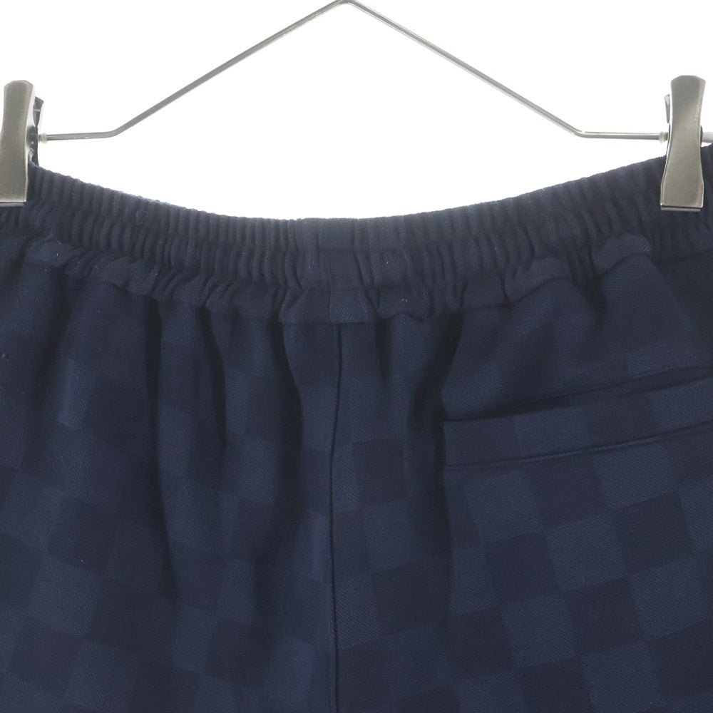 KITH(キス) 24SS Double Knit Fairfax Short ニットチェッカーショーツ ハーフパンツ ネイビー