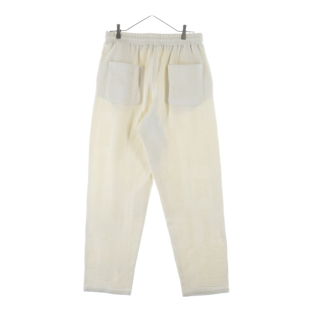 KITH(キス) 24SS Geometric Knit Elmhurst Pant ジオメトリックニットロングパンツ アイボリー