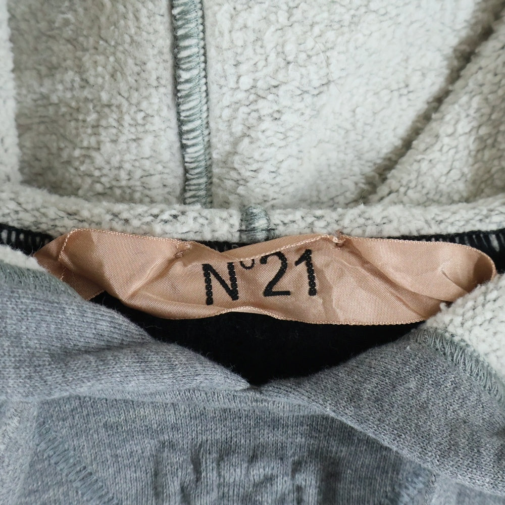 N21 numero ventuno(ヌメロ ヴェントゥーノ) ニット切替プルオーバーパーカー 20I-A022-7081 グレー レディース