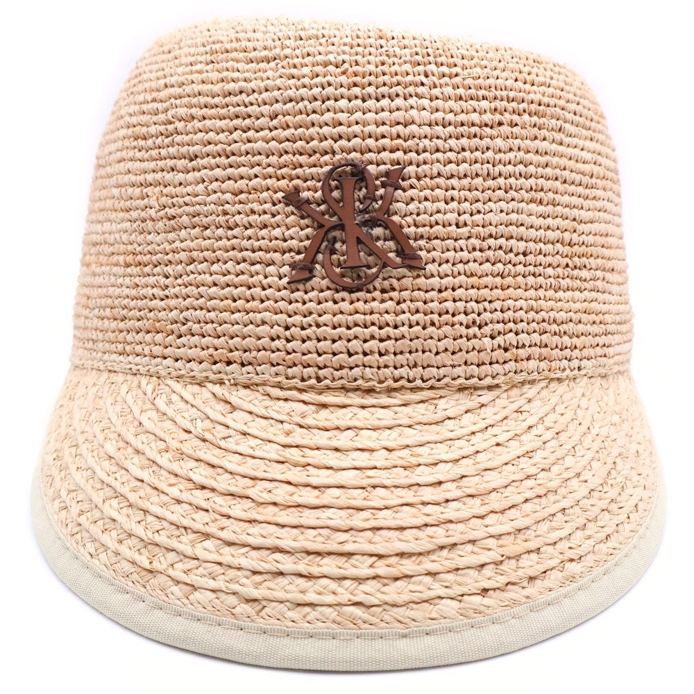 KITH(キス) 24SS Raffia Cap ワンポイントロゴラフィアキャップ 帽子 ナチュラル
