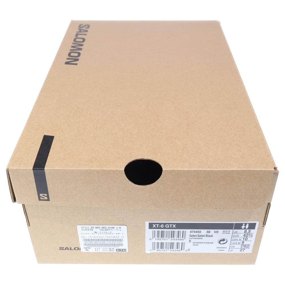 SALOMON(サロモン) XT-6 GTX SAFARI ゴアテックス ローカットスニーカー 474455 ベージュ US9/27.0cm
