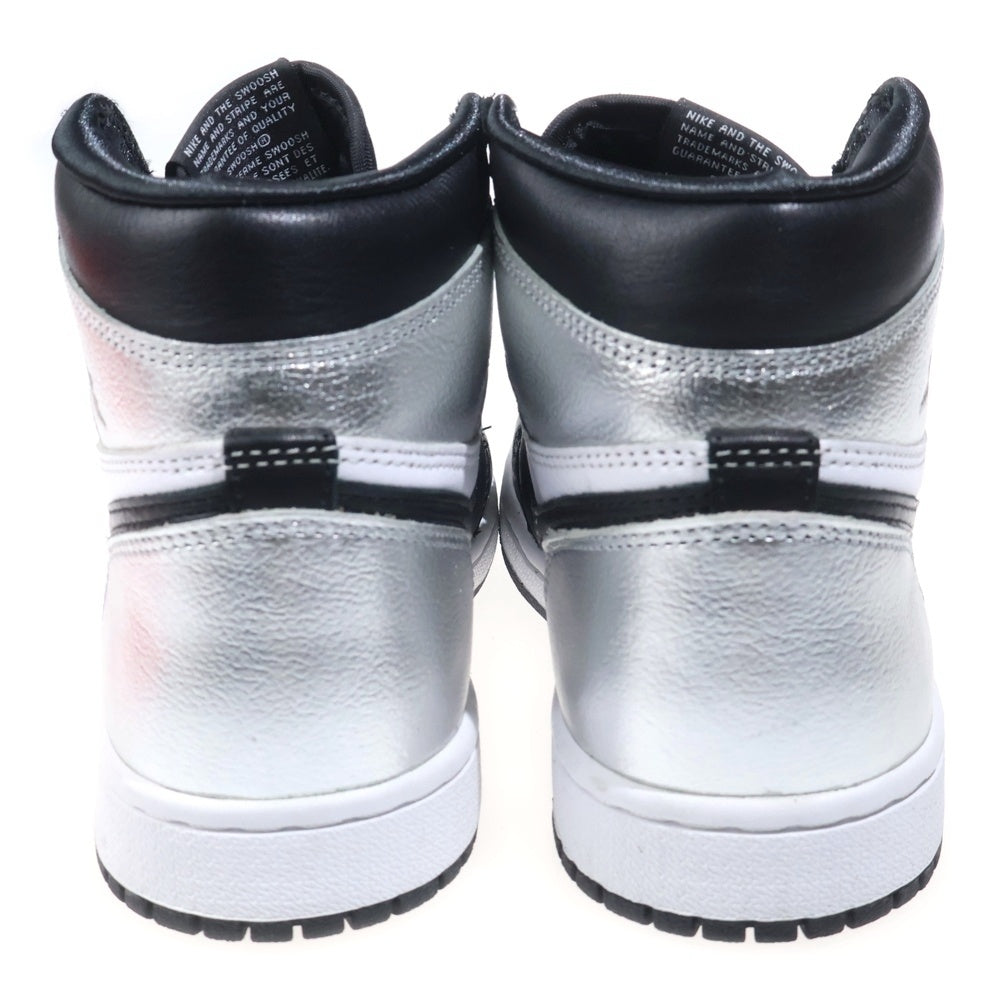 NIKE(ナイキ) WMNS AIR JORDAN 1 HIGH OG METALLIC SILVER 2021 CD0461-001 ウィメンズ エアジョーダン 1 メタリックシルバー ハイカットスニーカー US6/23cm レディース