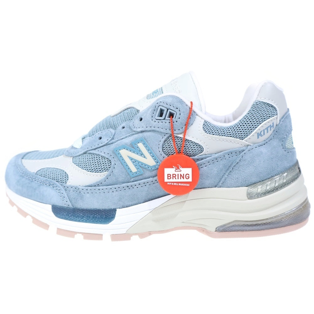 New Balance(ニューバランス) ×KITH 992 Aegean Blue/Shadow Gray U992KT キス ローカットスニーカー ブルー/グレー US5/23.0cm レディース