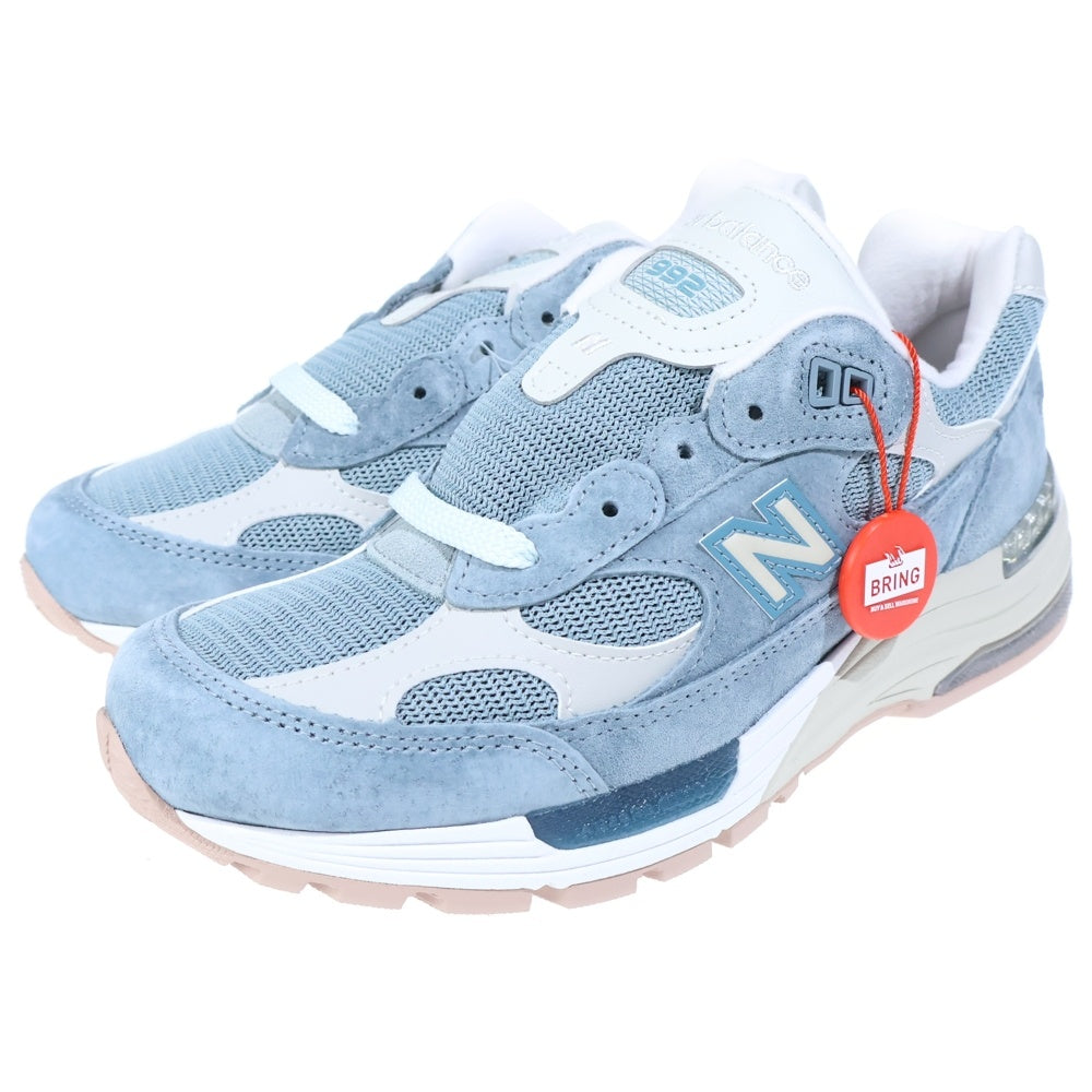 New Balance(ニューバランス) ×KITH 992 Aegean Blue/Shadow Gray U992KT キス ローカットスニーカー ブルー/グレー US5/23.0cm レディース