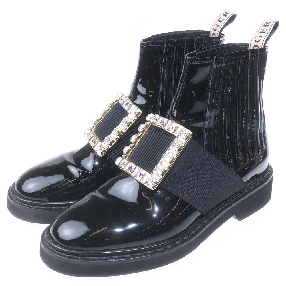 Roger Vivier(ロジェヴィヴィエ) ヴィヴ レンジャー バックルアンクルブーツ RVW54825210 ブラック レディース