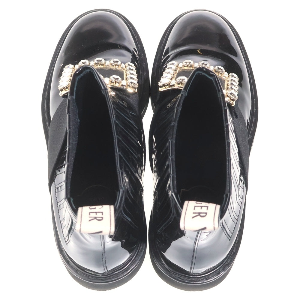 Roger Vivier(ロジェヴィヴィエ) ヴィヴ レンジャー バックルアンクルブーツ RVW54825210 ブラック レディース