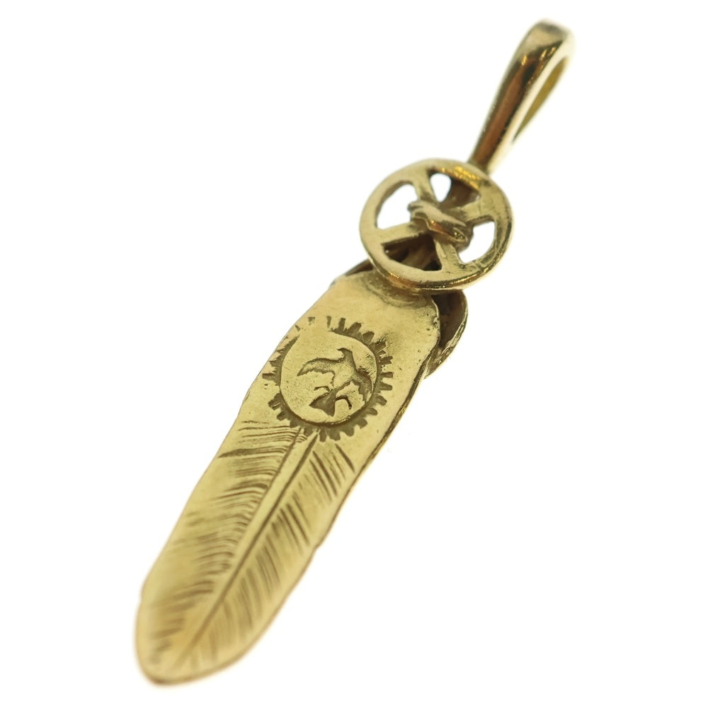 goro's(ゴローズ) 全金ハートホイールフェザー小 ペンダントトップ ゴールド BGA057