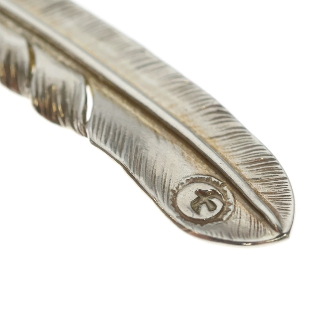 goro's(ゴローズ) 【新品】上金特大フェザー 左向き ネックレストップ シルバー/ゴールド BGA004