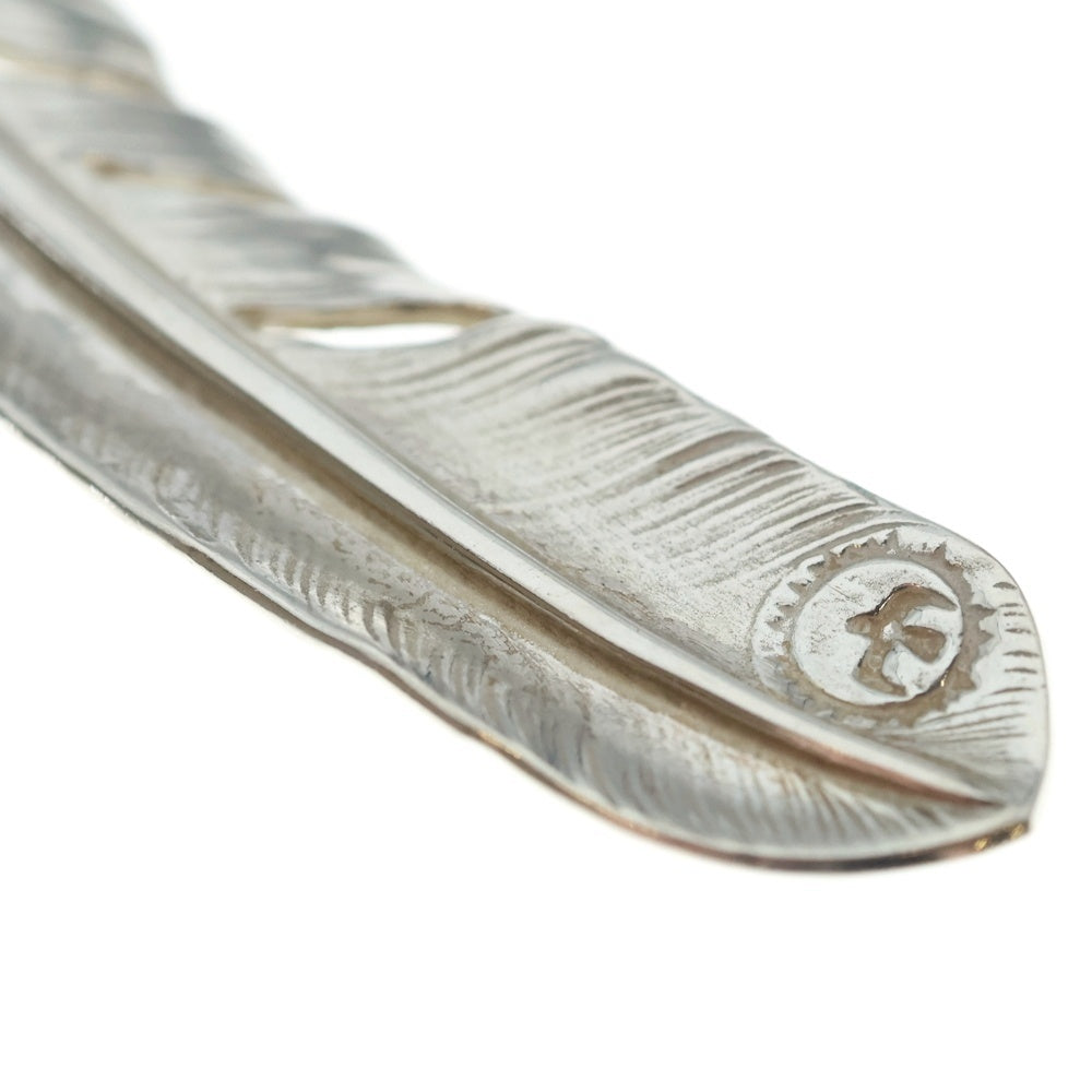 goro's(ゴローズ) 【新品】メタル付き特大フェザー 右向き ペンダントトップ シルバー/ゴールド BGA035