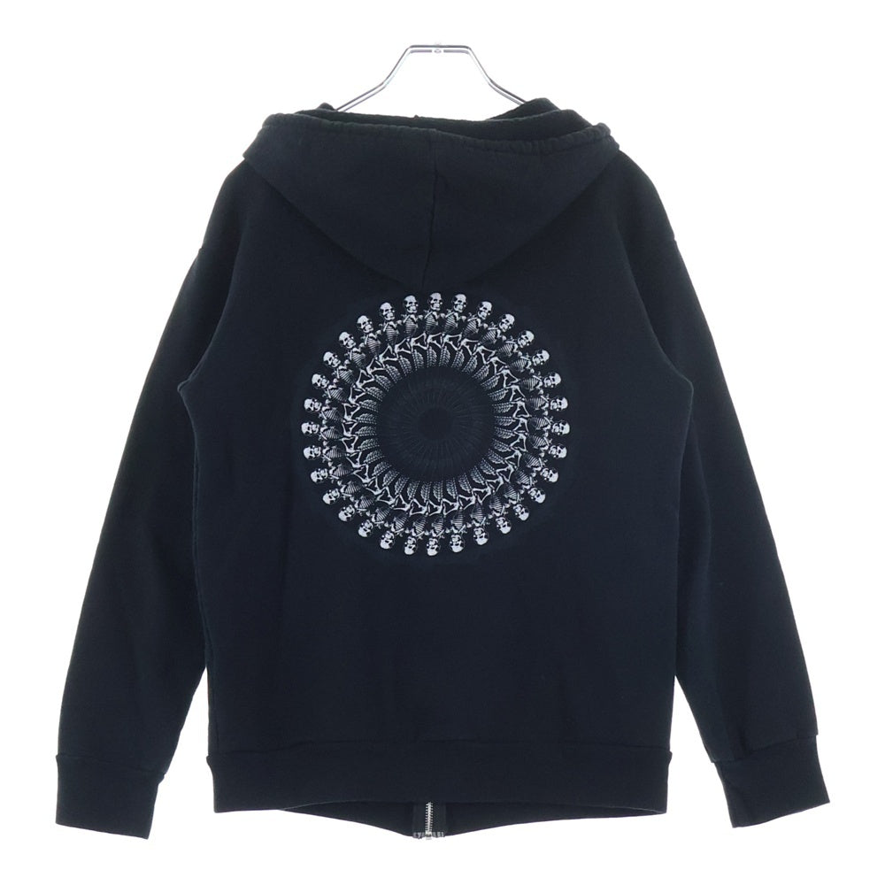 CHROME HEARTS(クロムハーツ) SWTSHRT HD ZIP FOTI フォティ ナスカルサークルバックプリントジップアップパーカー ブラック