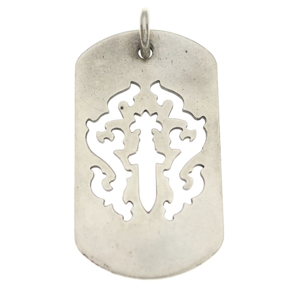 CHROME HEARTS(クロムハーツ) D TAG LRG DAGGER ヴァインダガーカットアウトドッグタグ ラージ ペンダントトップ シルバー BCA240
