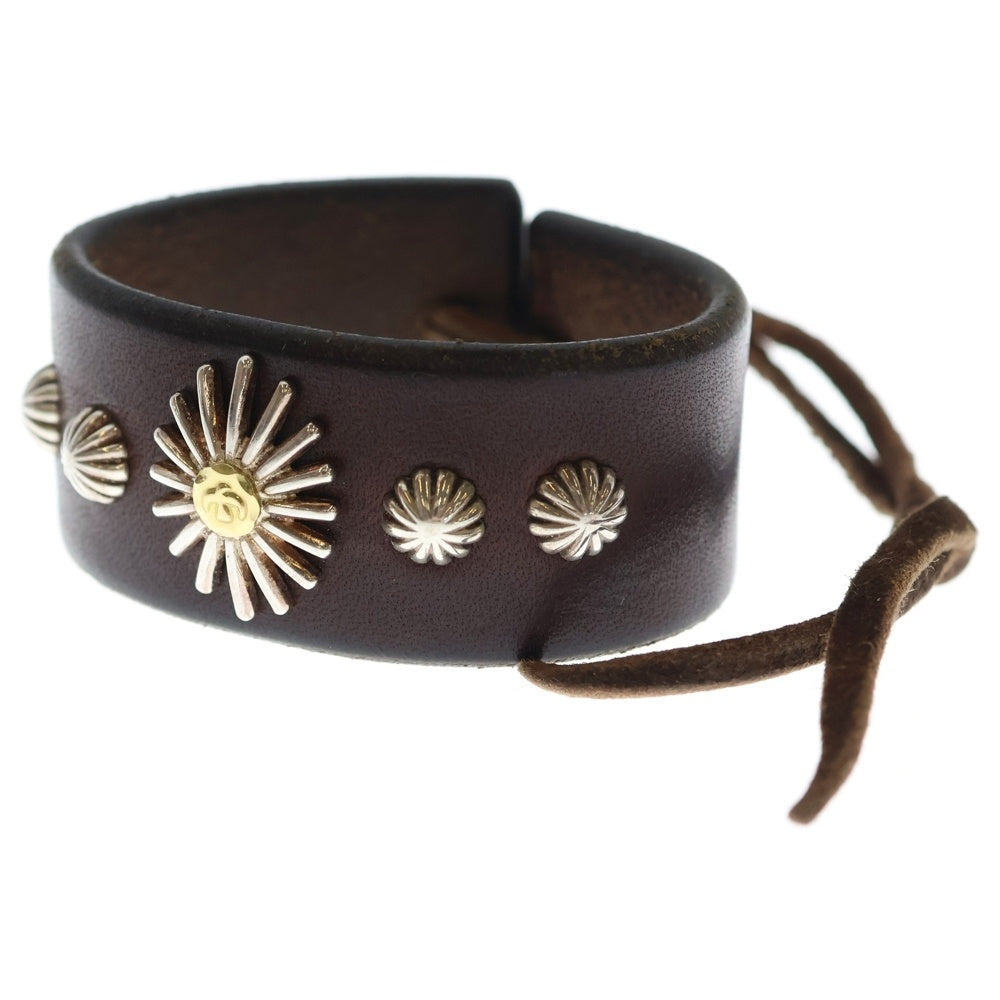 goro's(ゴローズ) K18付ウニコンチョ革ブレス(焦茶)