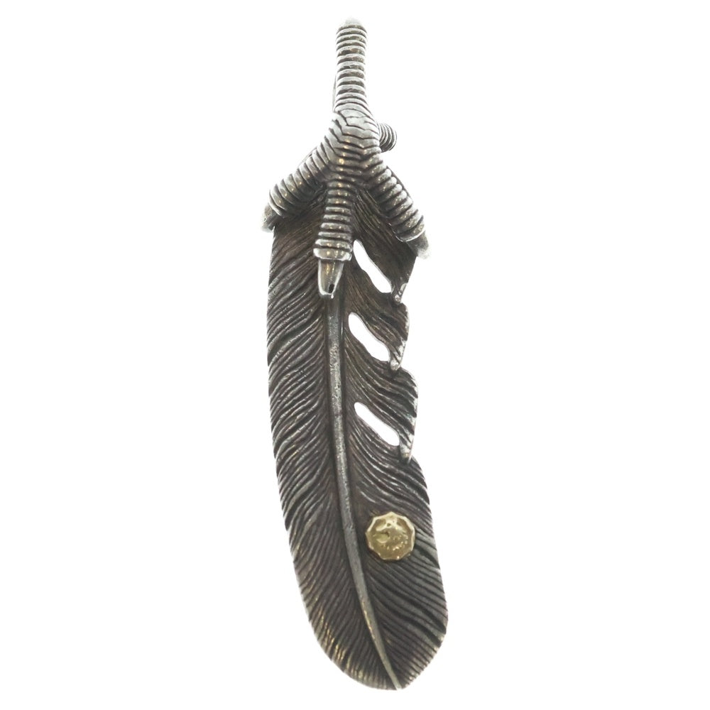 TADY & KING(タディアンドキング) 爪SVフェザーK18ウルフ Lサイズ右向き シルバーゴールド