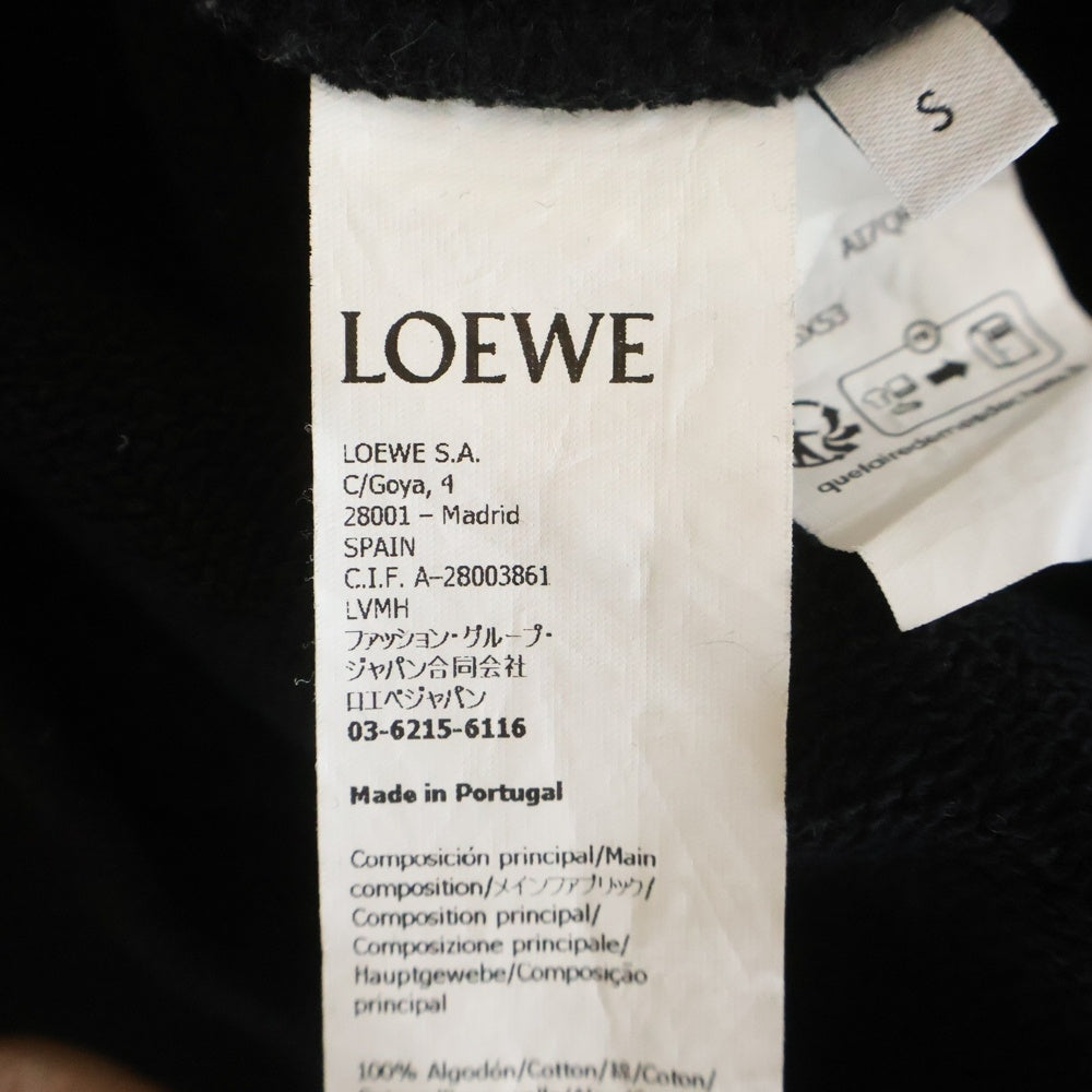 LOEWE(ロエベ) RELAXED FIT HOODIE H526Y25X53 アナグラム リラックスフィット プルオーバー パーカー スウェット ブラック