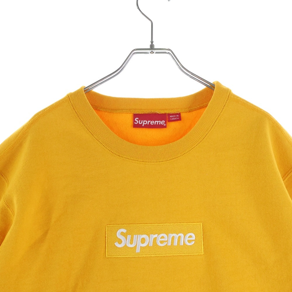 SUPREME(シュプリーム) 18AW Box Logo Crewneck ボックス ロゴ クルーネックスウェットトレーナー イエロー