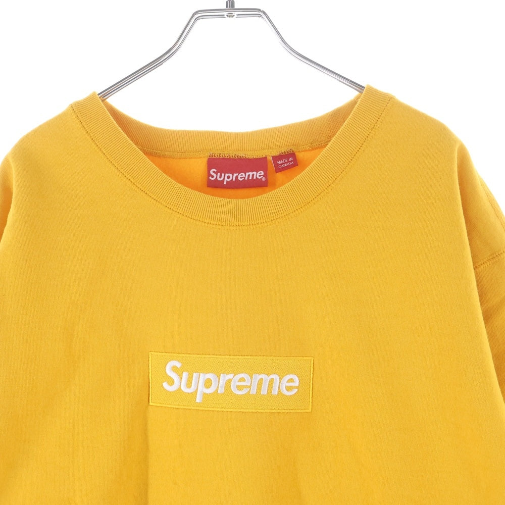 SUPREME(シュプリーム) 18AW Box Logo Crewneck ボックス ロゴ クルーネックスウェットトレーナー イエロー