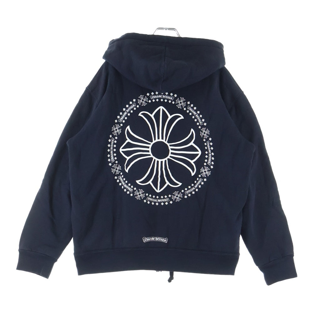 CHROME HEARTS(クロムハーツ) CH PLUS SWTSHRT HD ZIP CHプラスサークルバックプリント 裏地サーマルジップアップフーディーパーカー ブラック