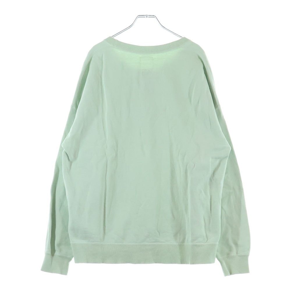 VISVIM(ヴィスヴィム) JUMBO SB SWEAT LS DMGD ジャンボクルーネックスウェットトレーナー 0126105010023 グリーン