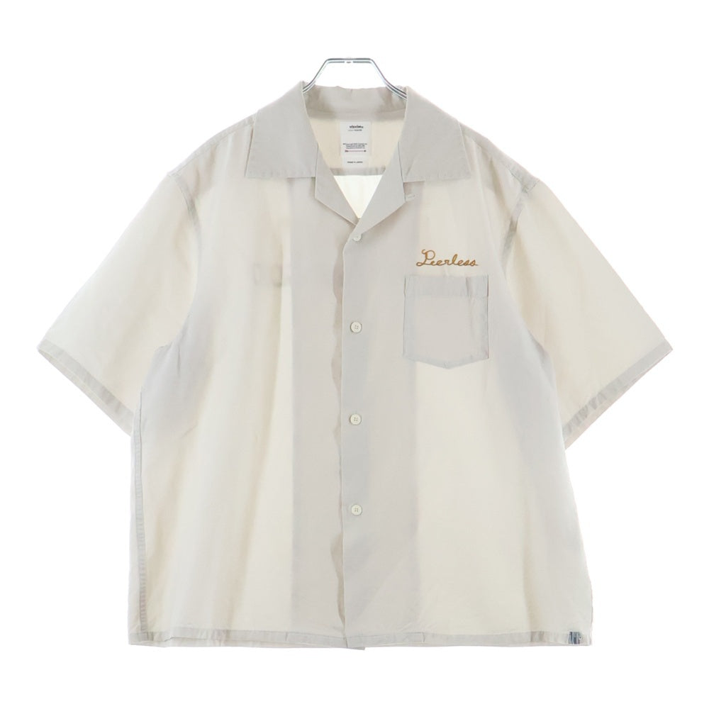 VISVIM(ヴィスヴィム) 25SS KEESEY SP SHIRT S/S ウール×シルクプリント半袖シャツ 0125105011013 ホワイト
