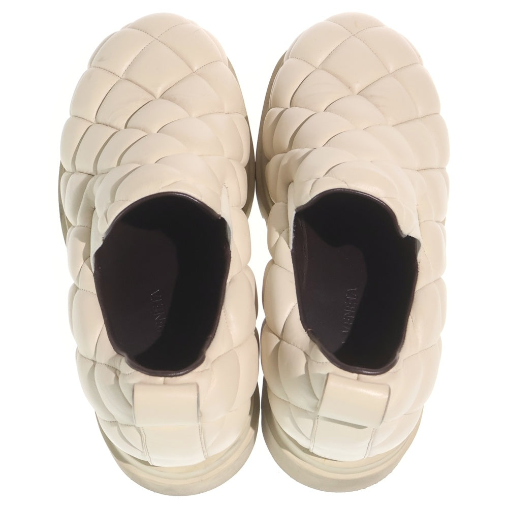 BOTTEGA VENETA(ボッテガヴェネタ) Diamond Quilted Leather Loafers ダイヤモンドキルティングレザーローファー シューズ ホワイト